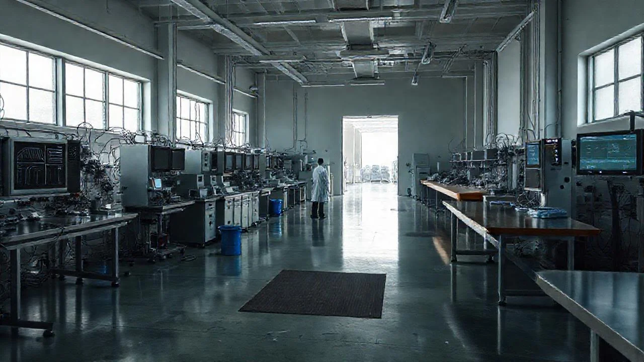Laboratorio científico, orden y misterio