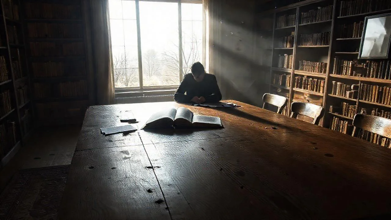 Un escritorio tranquilo y evocador