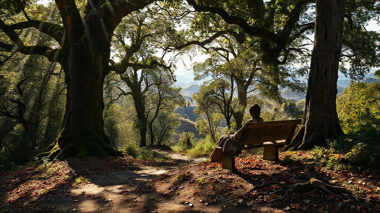 Silencio y luz en el bosque