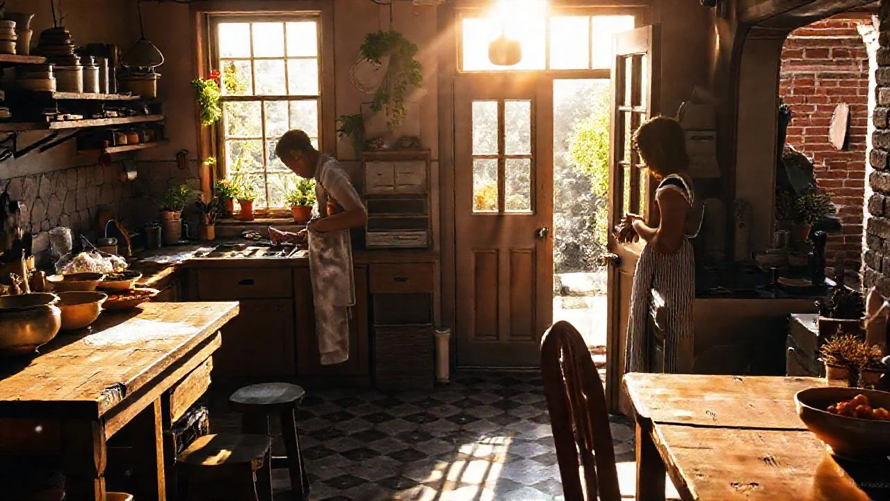 Una cocina cálida, llena de vida