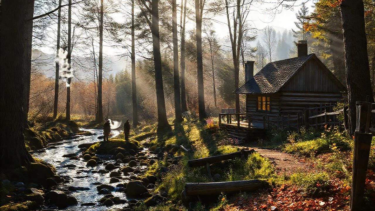 Un tranquilo refugio en el bosque
