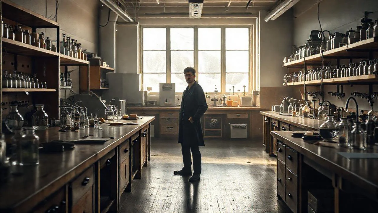 Laboratorio científico, ordenado y luminoso