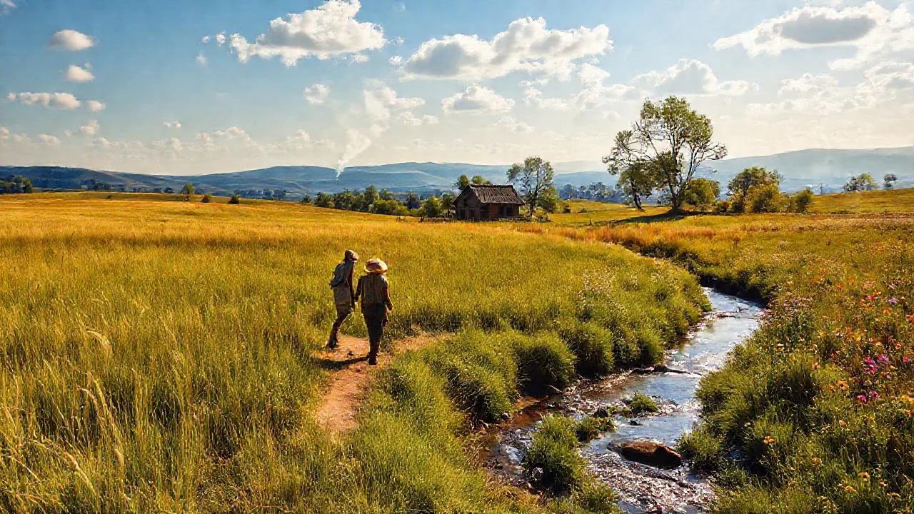 Campo sereno, paz y soledad