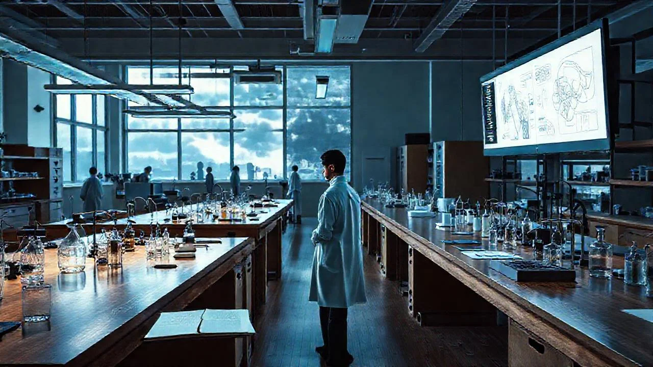 Laboratorio científico, investigación enfocada y activa