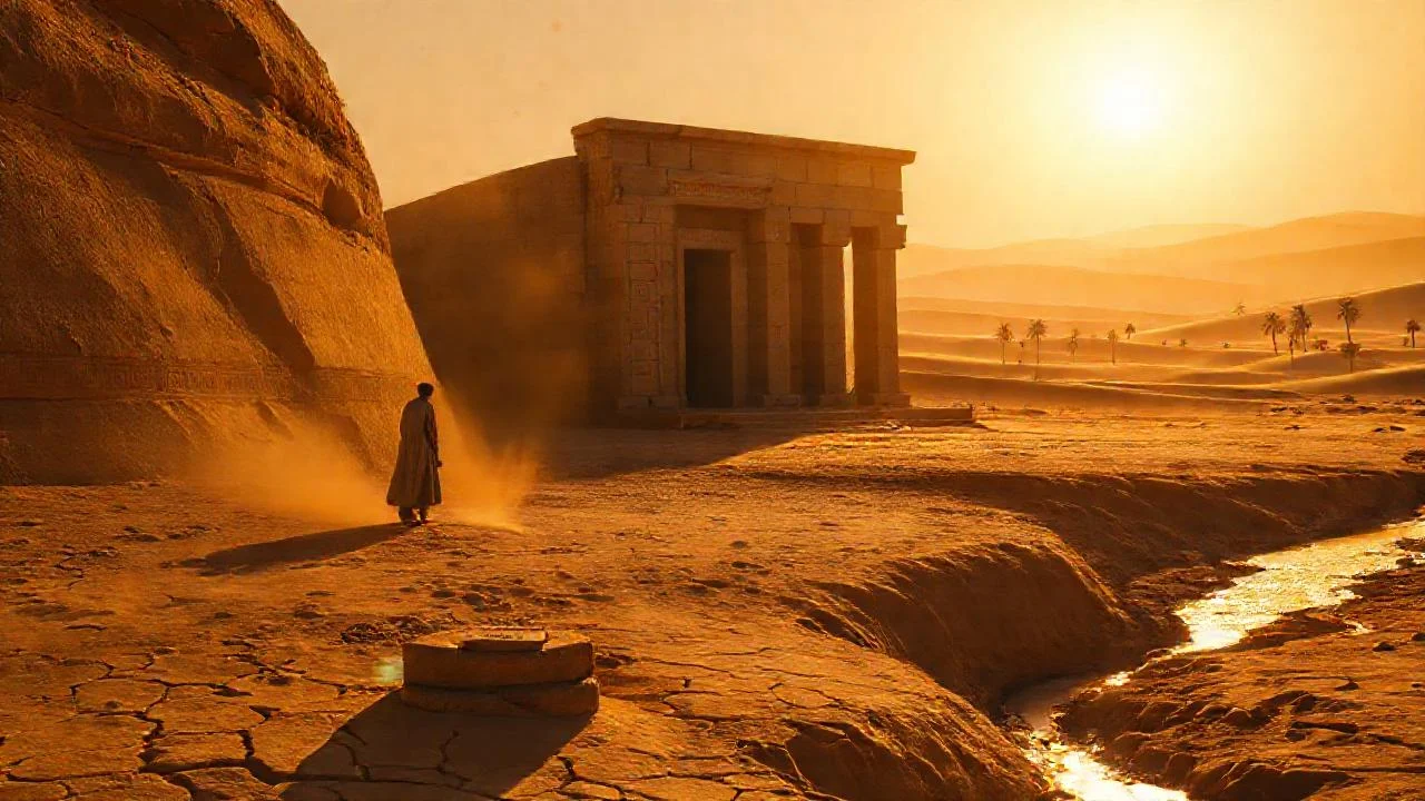 Un templo antiguo en el desierto