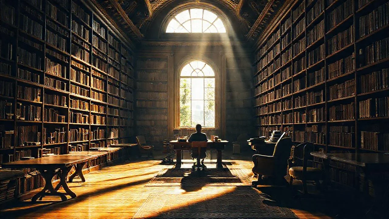 Estudio académico, silencioso y lleno de calma