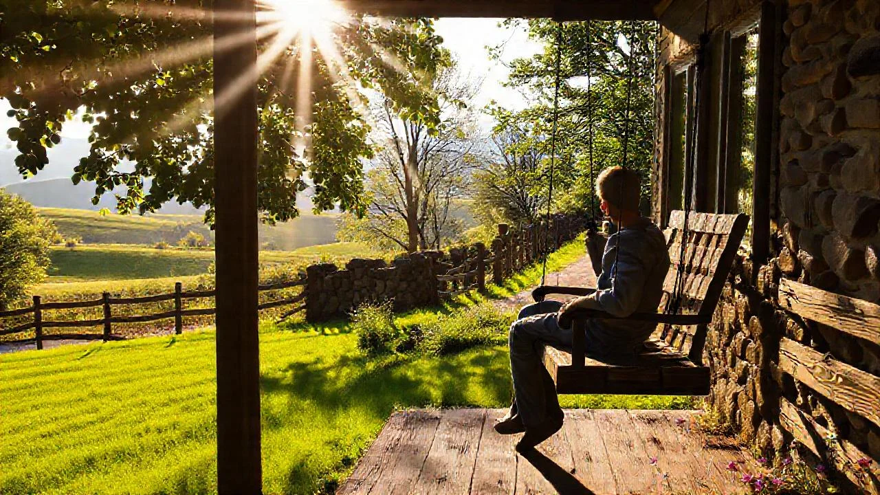 Tranquilidad rural en luz suave