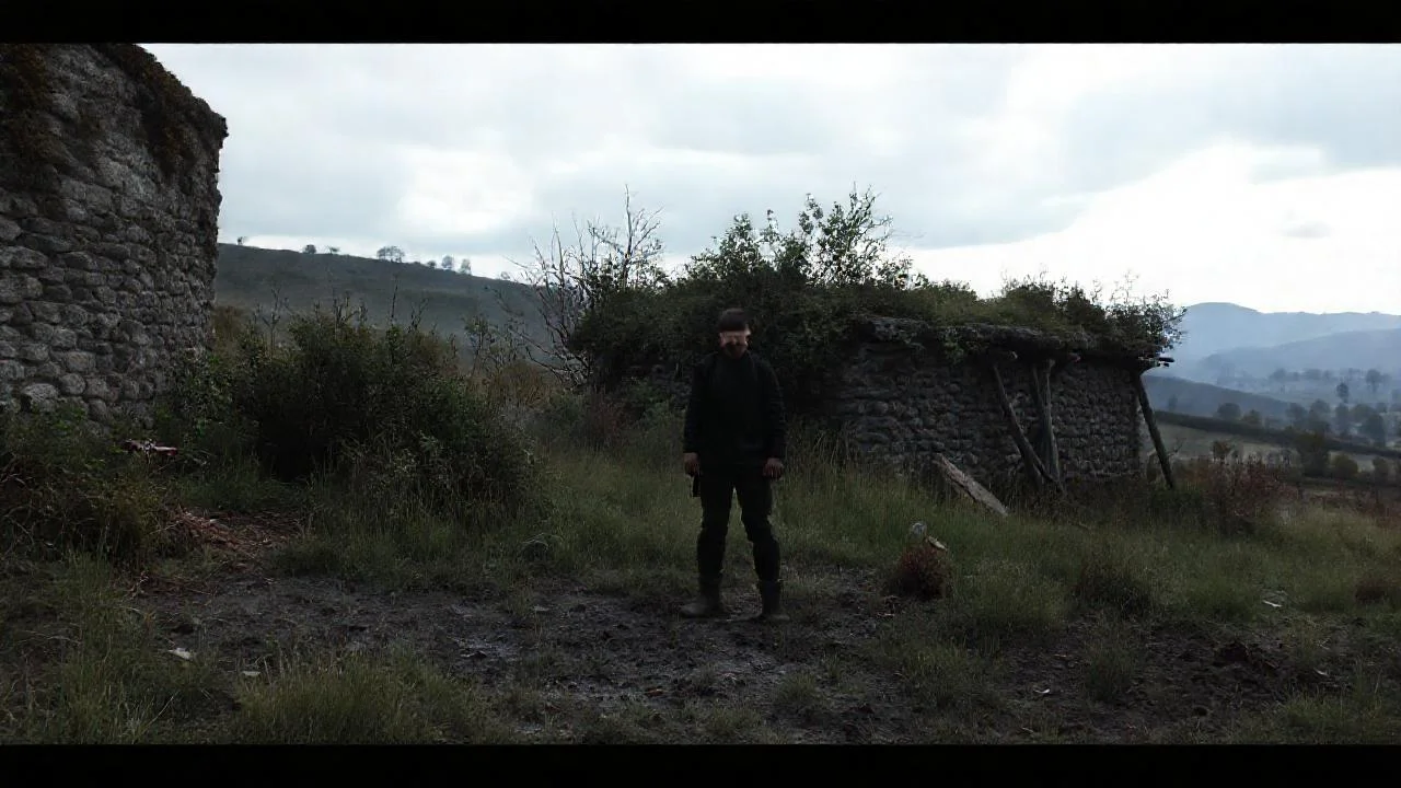 Un paisaje rural y solitario, antiguo