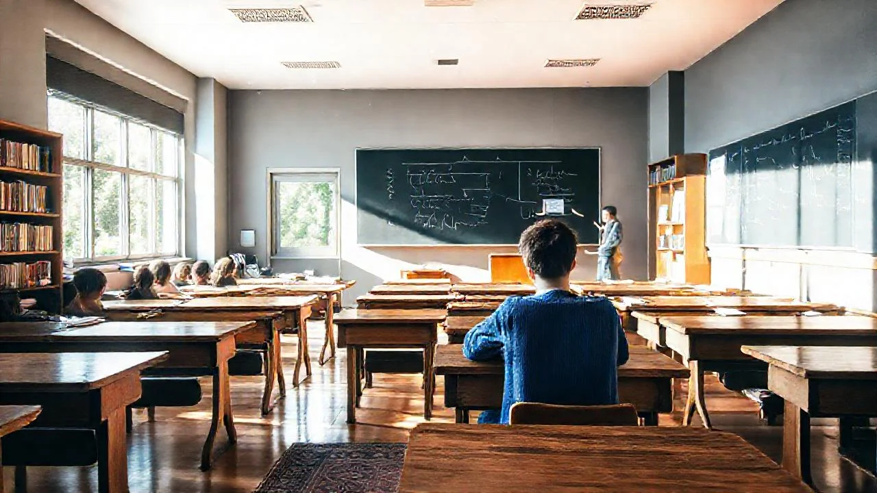 Un aula luminosa y ordenada espera