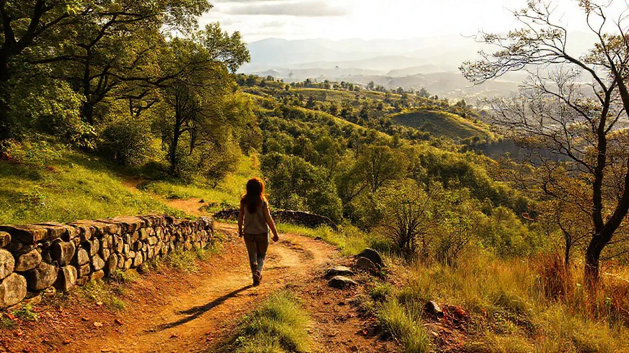 Paisaje rural sereno y grandioso