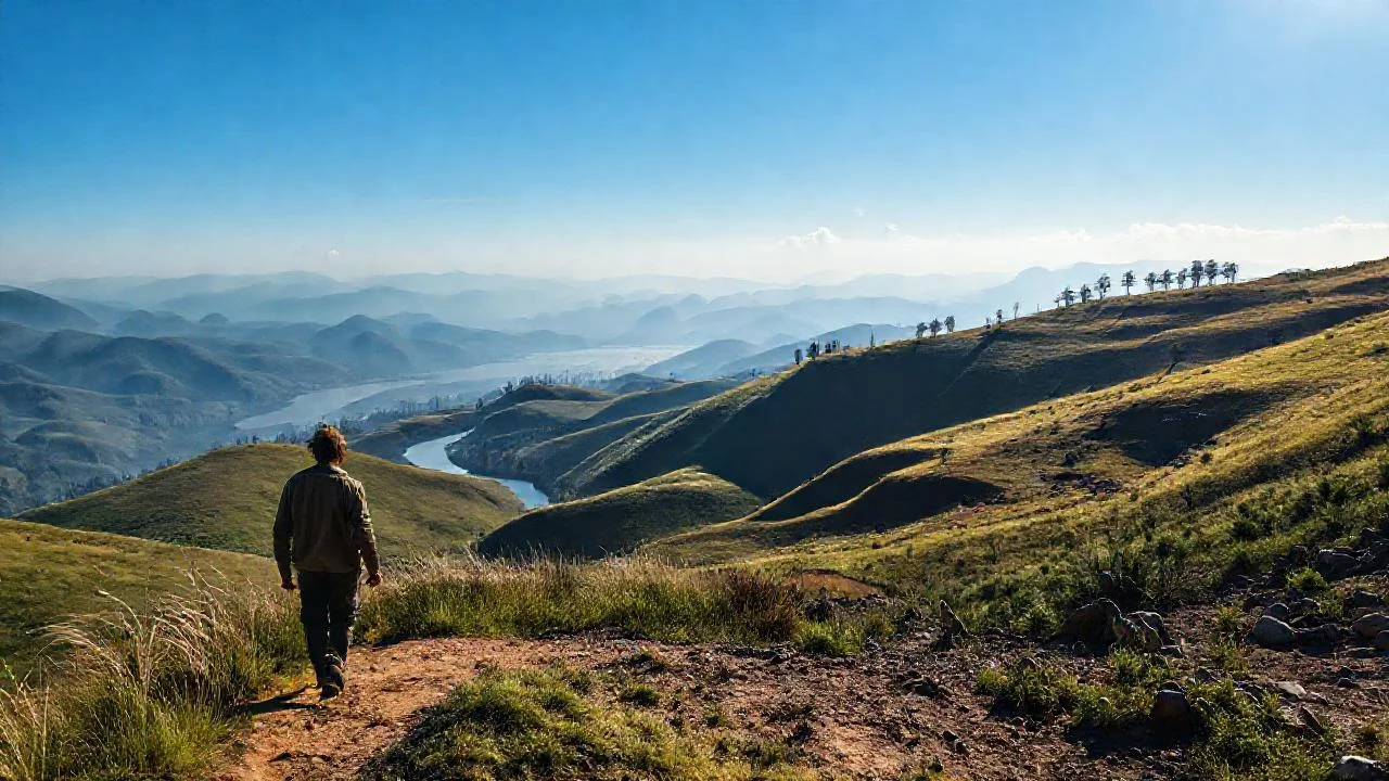 Un paisaje sereno y vasto se despliega
