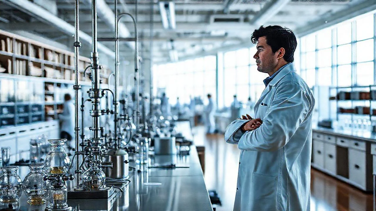 Un científico trabaja en un laboratorio