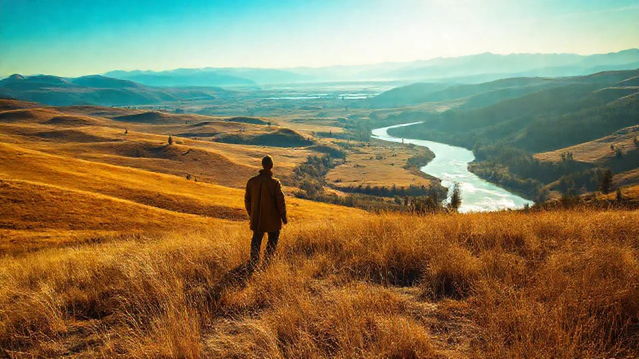 Un paisaje amplio y sereno se extende