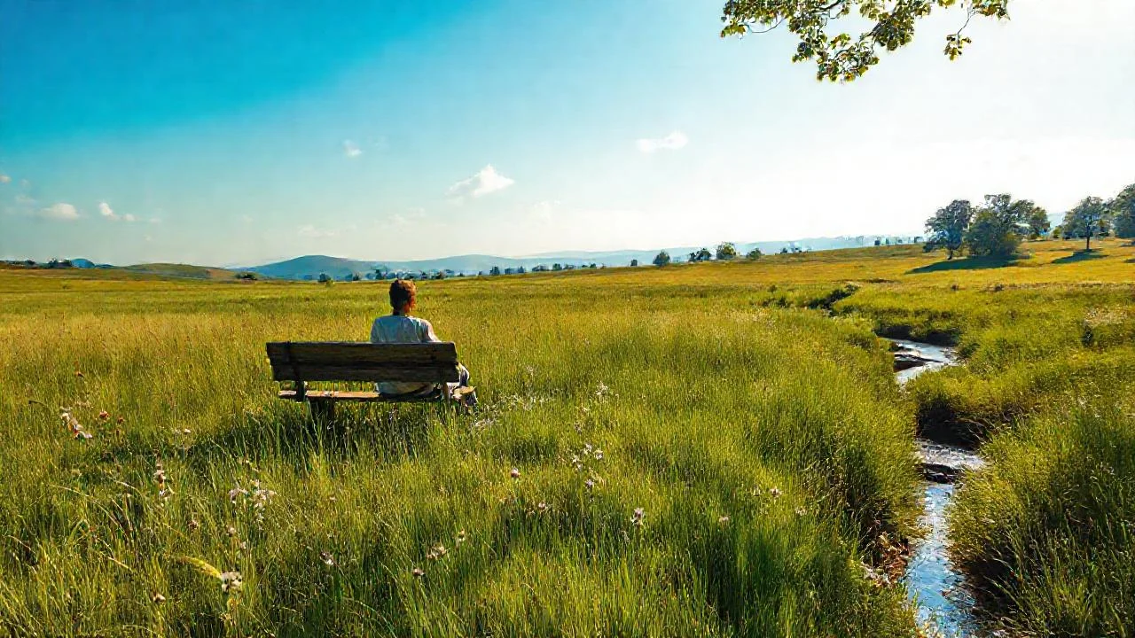 Un tranquilo paisaje natural se revela