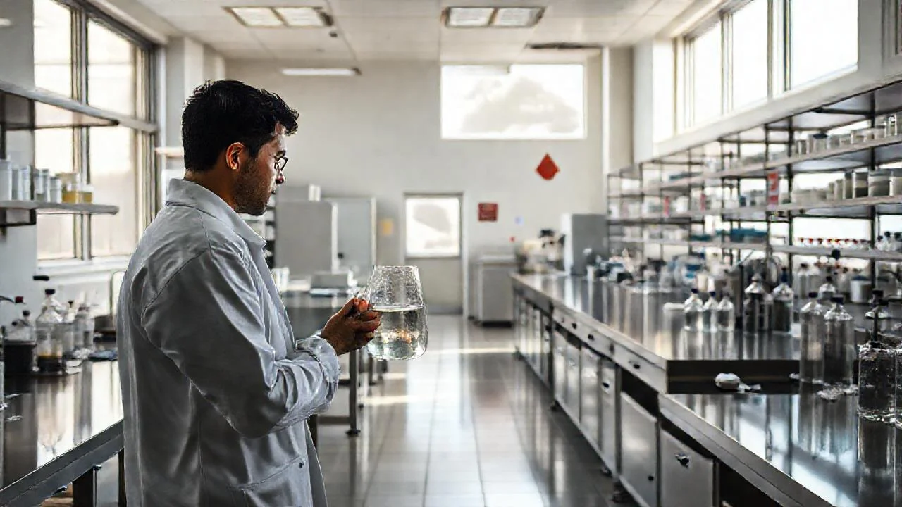 Investigación científica en laboratorio tranquilo