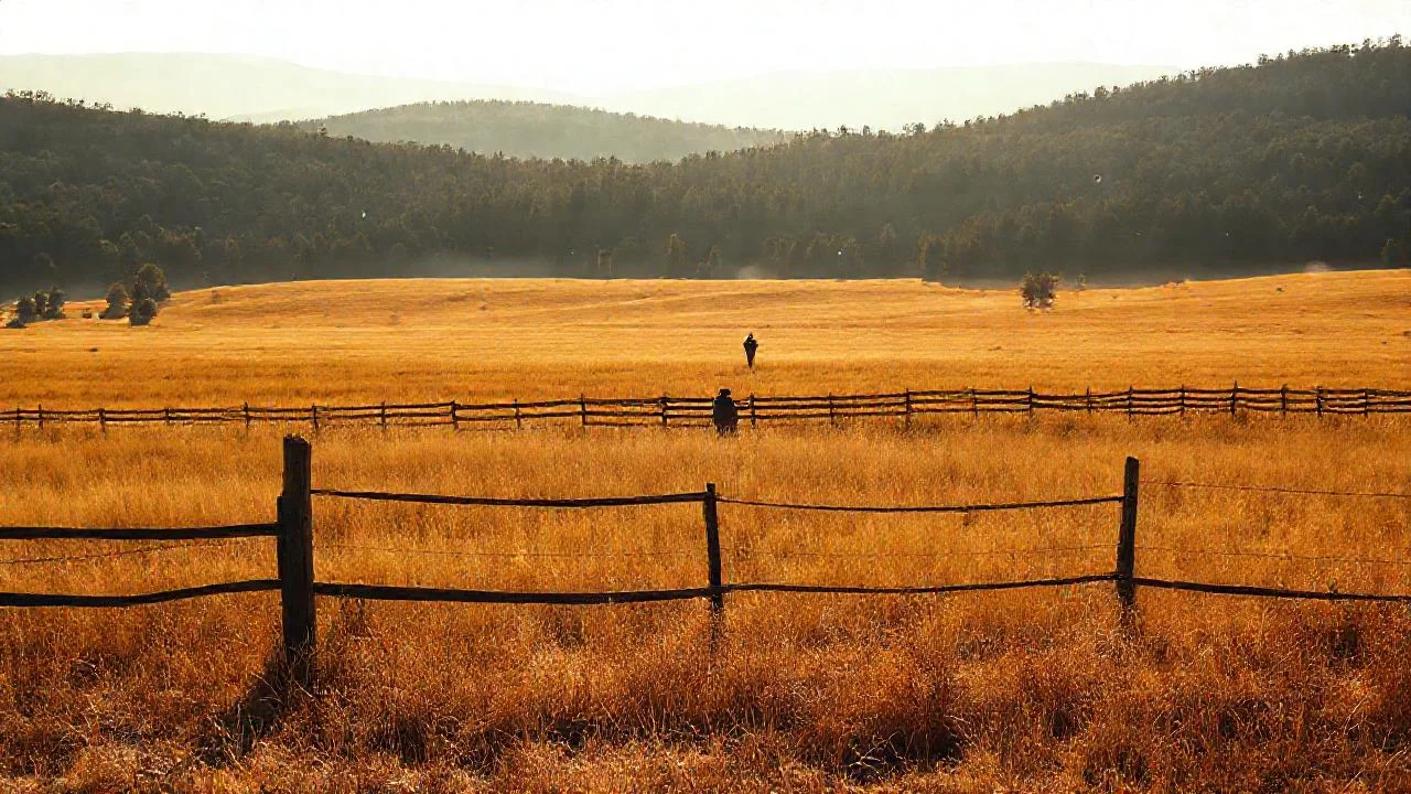 Campo vasto, luz y sol