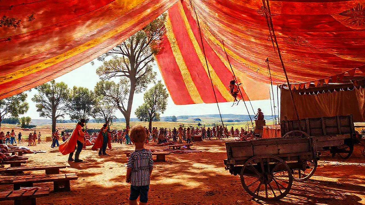 Un circo vibrante ofrece espectáculo rural