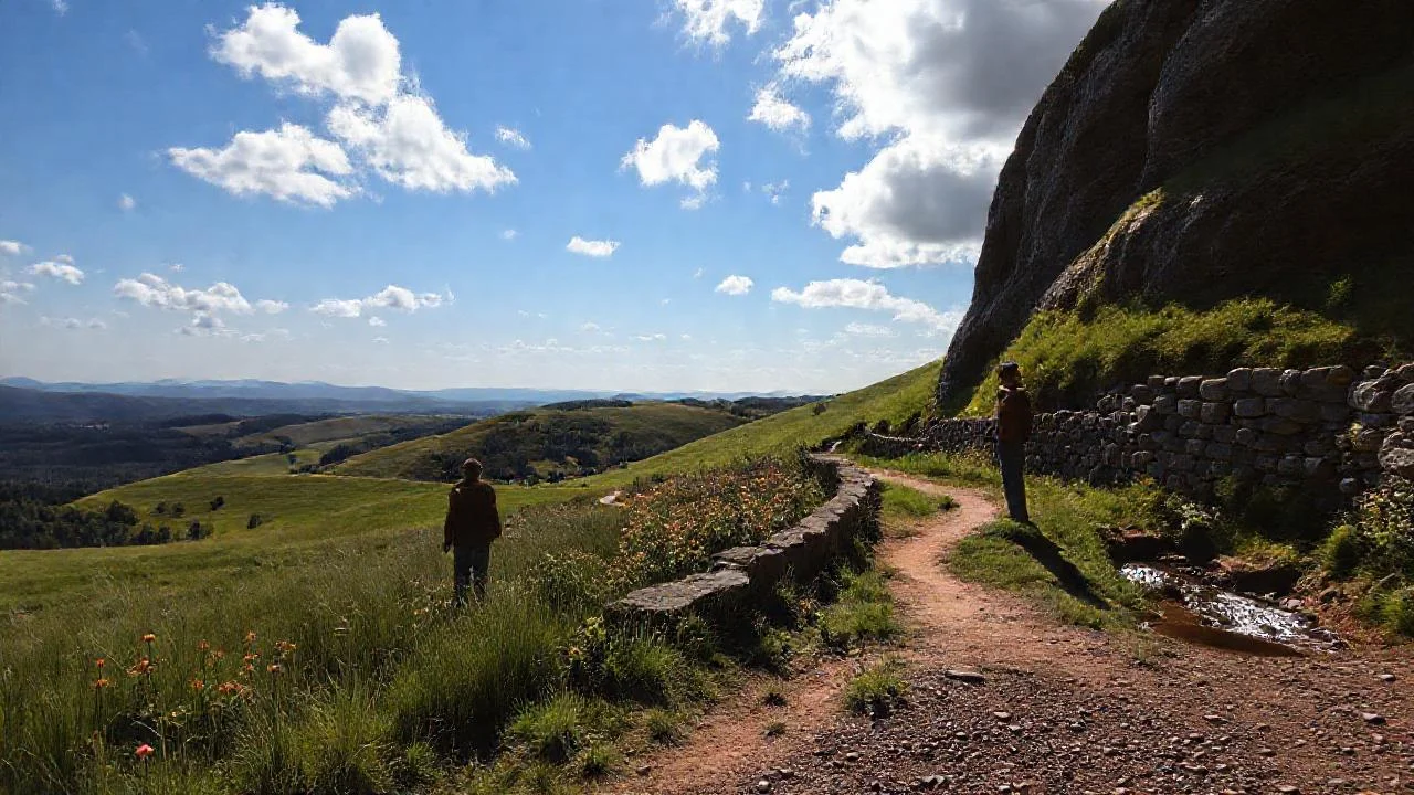 Un paisaje rural y tranquilo se extiende