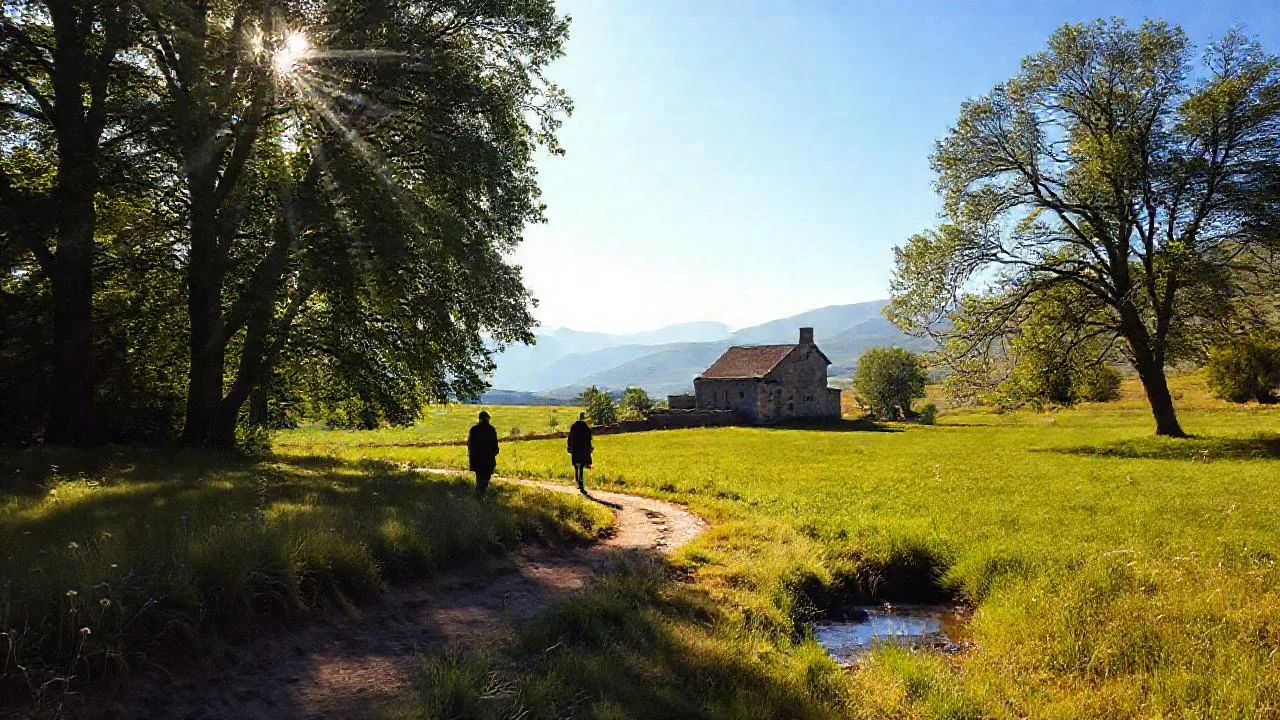 Naturaleza serena y luz filtrada