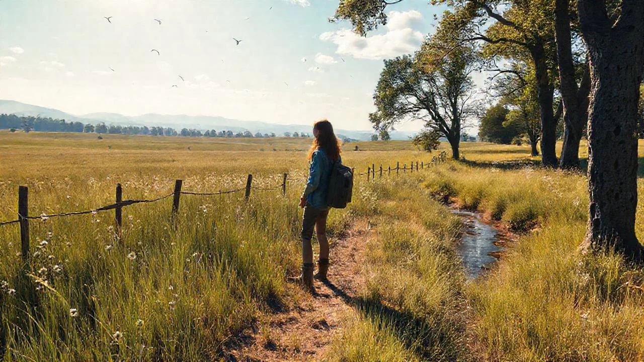 Un ser solitario contempla la naturaleza
