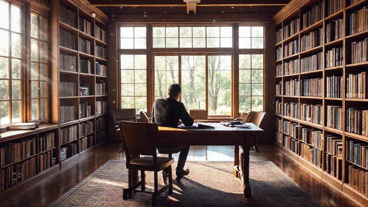 Un estudio tranquilo y ordenado