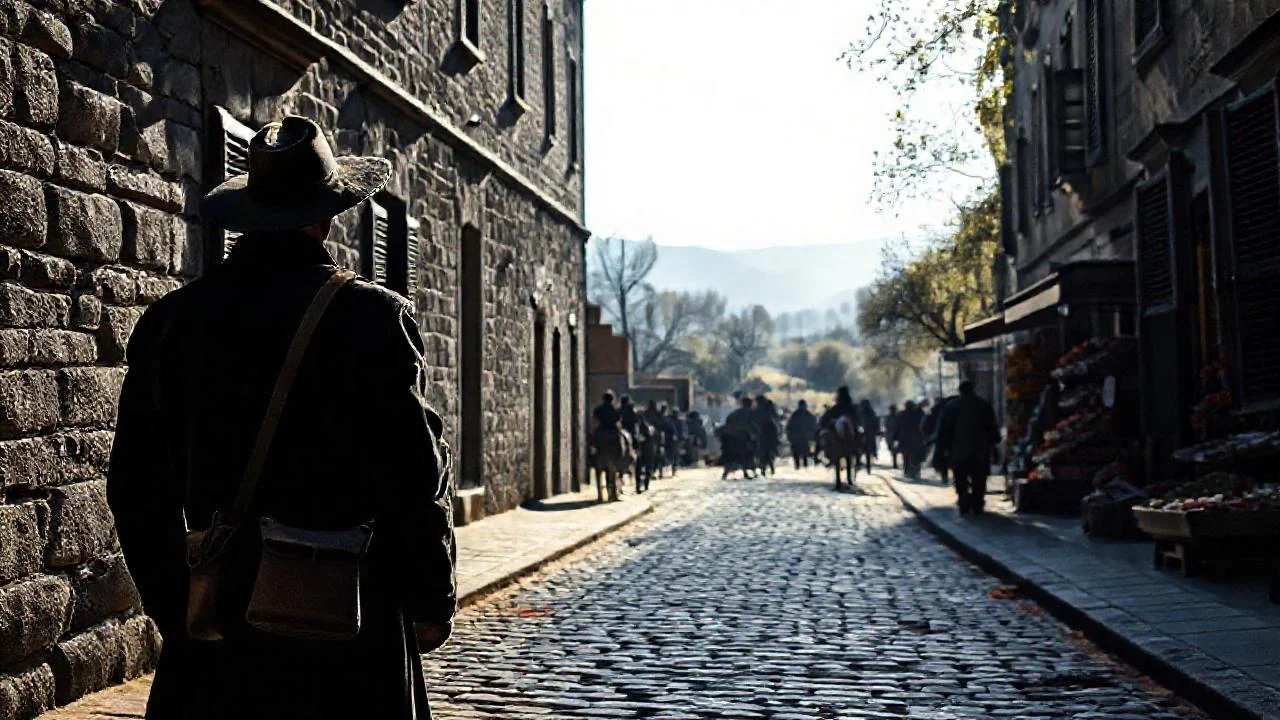 Una calle antigua de siglo XIX