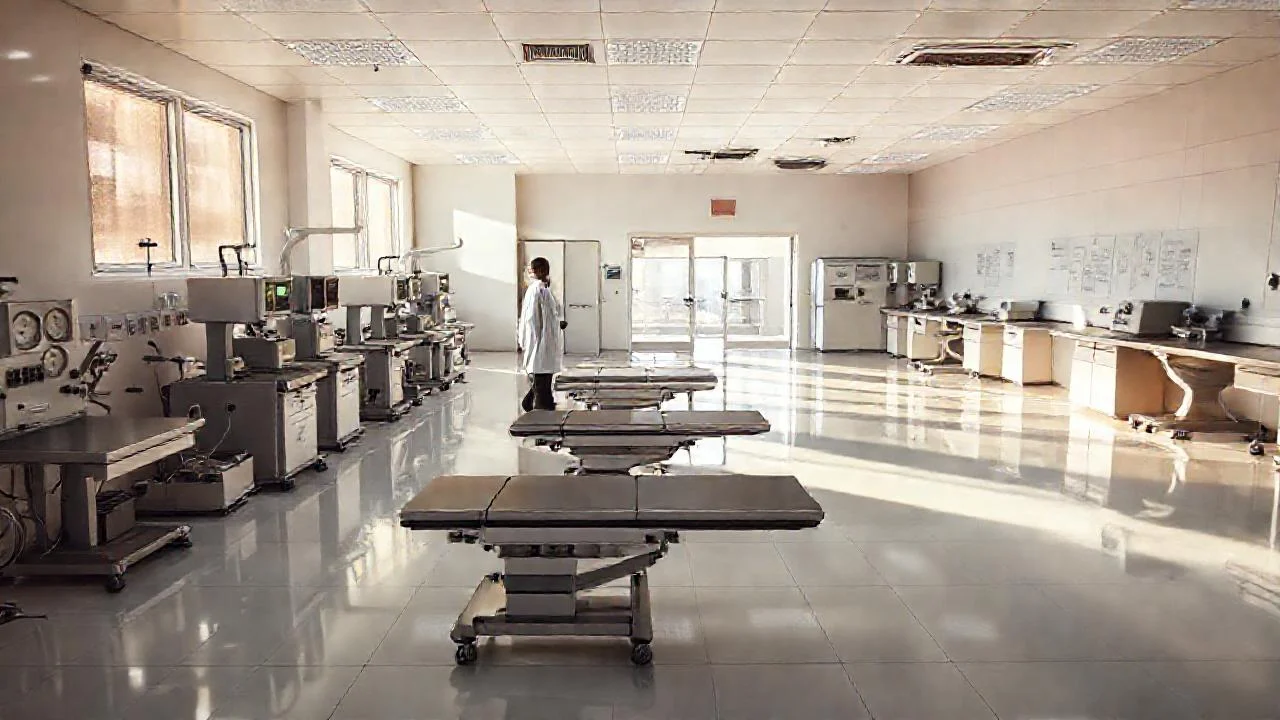 Laboratorio clínico, luz y precisión