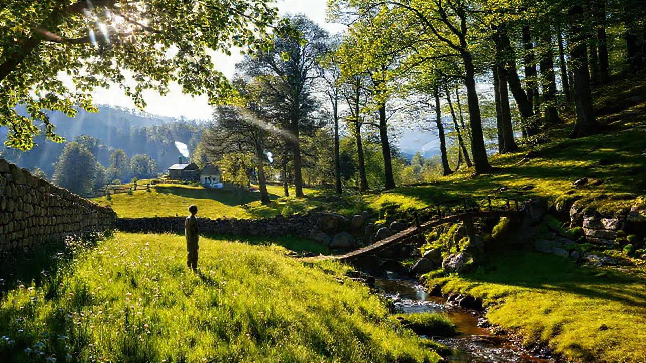Naturaleza serena y paisaje vasto