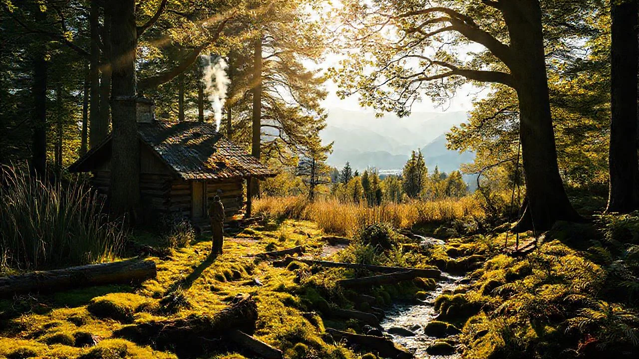 Un bosque tranquilo y evocador