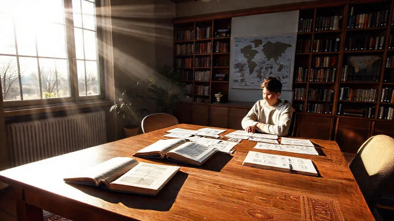 Un estudio tranquilo y luminoso