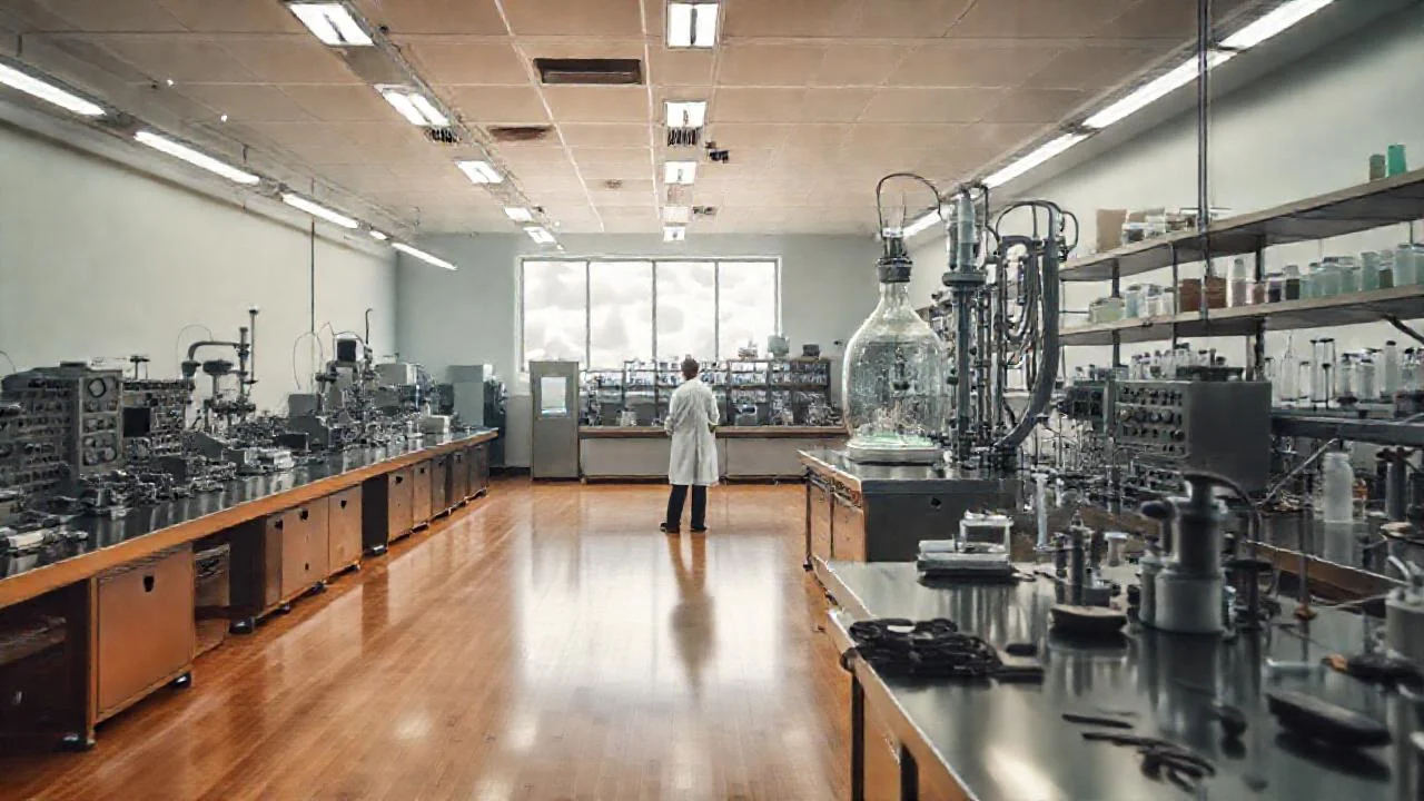 Laboratorio científico: orden y misterio