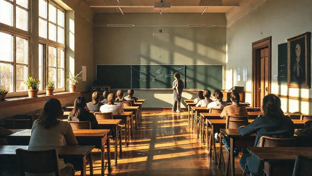 Un aula tranquila, llena de luz