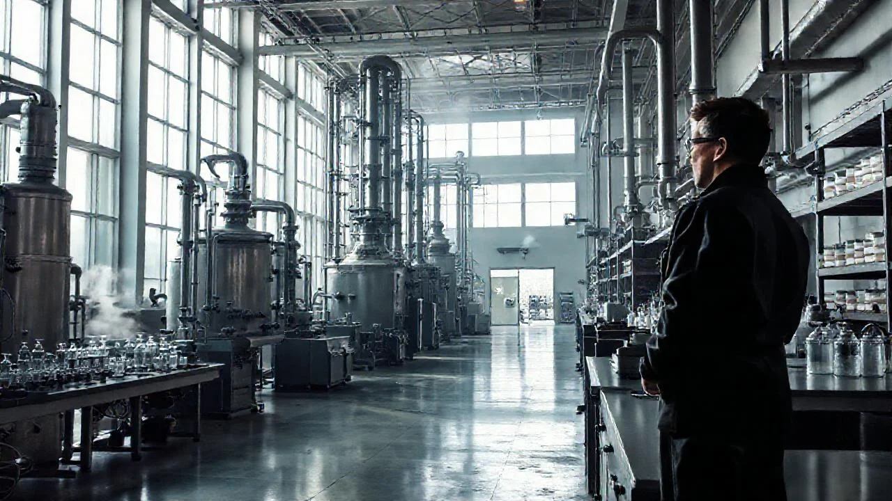 Laboratorio industrial refleja luz y calma