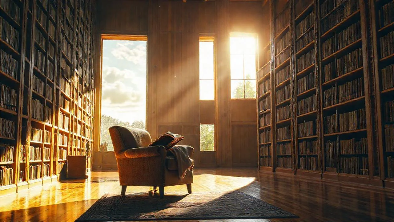 Biblioteca serena, luz y conocimiento
