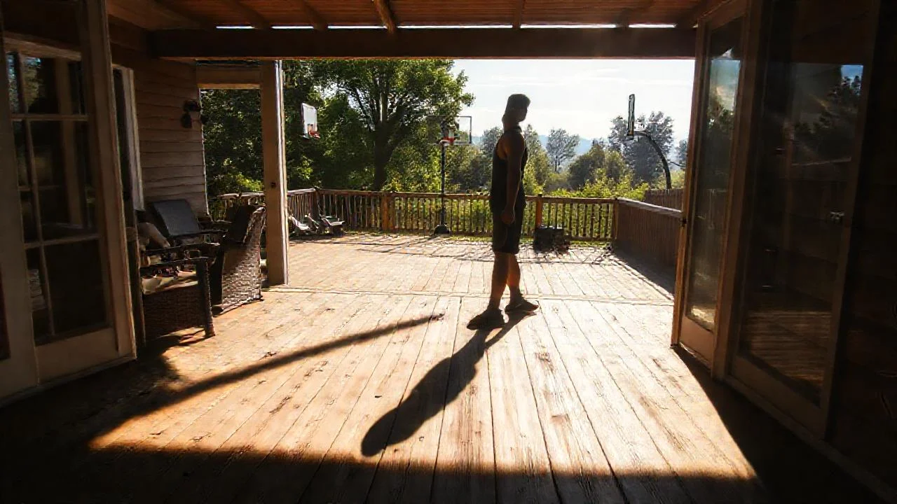 Sol ilumina un deck relajado
