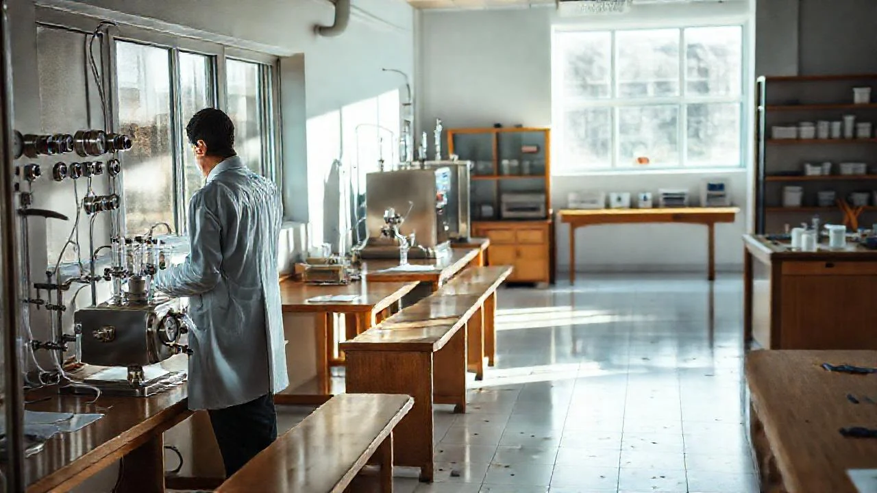 Laboratorio científico, orden y observación minuciosa