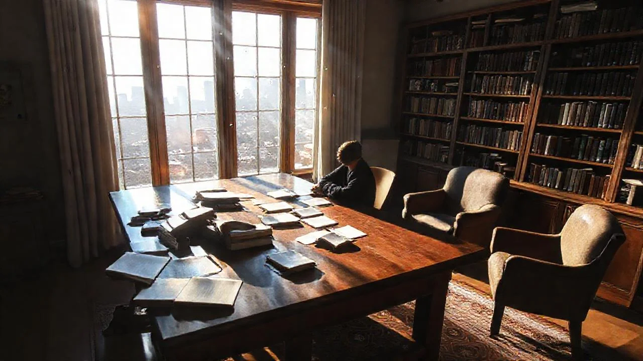 Un estudio tranquilo y luminoso