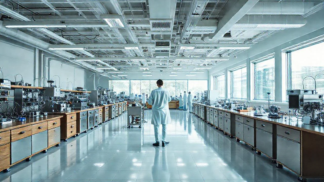 Laboratorio amplio, ordenado, y técnico