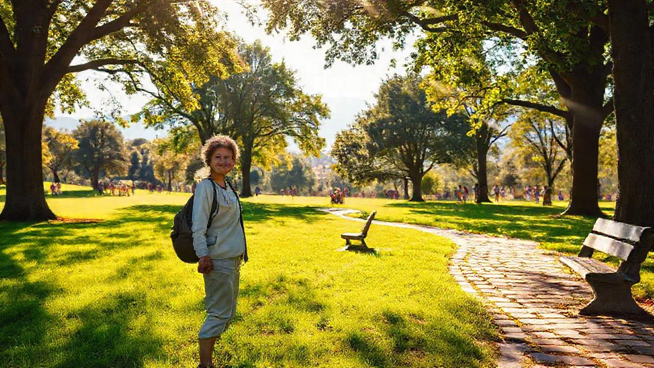 Un parque tranquilo y sereno