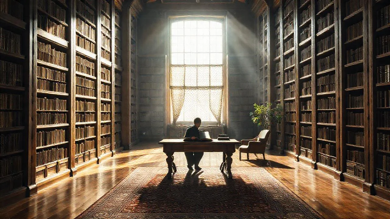 Biblioteca silenciosa, sabia y luminosa