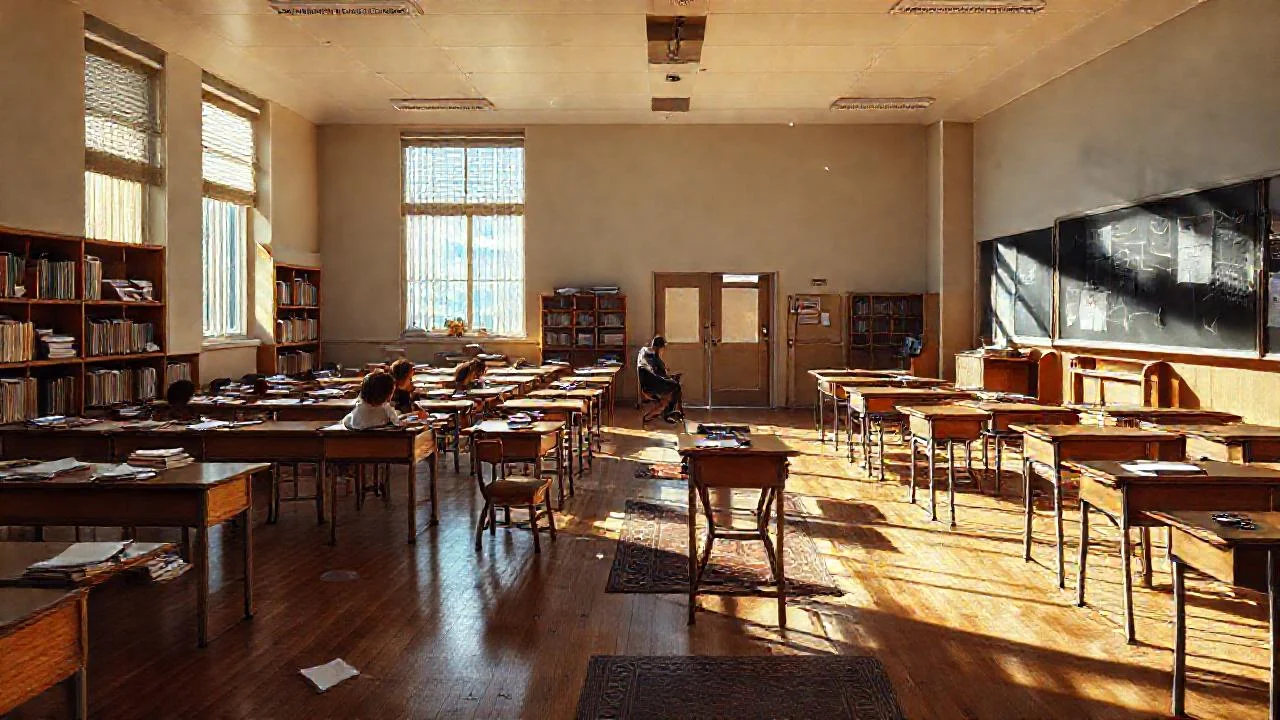 Un aula cálida y organizada espera