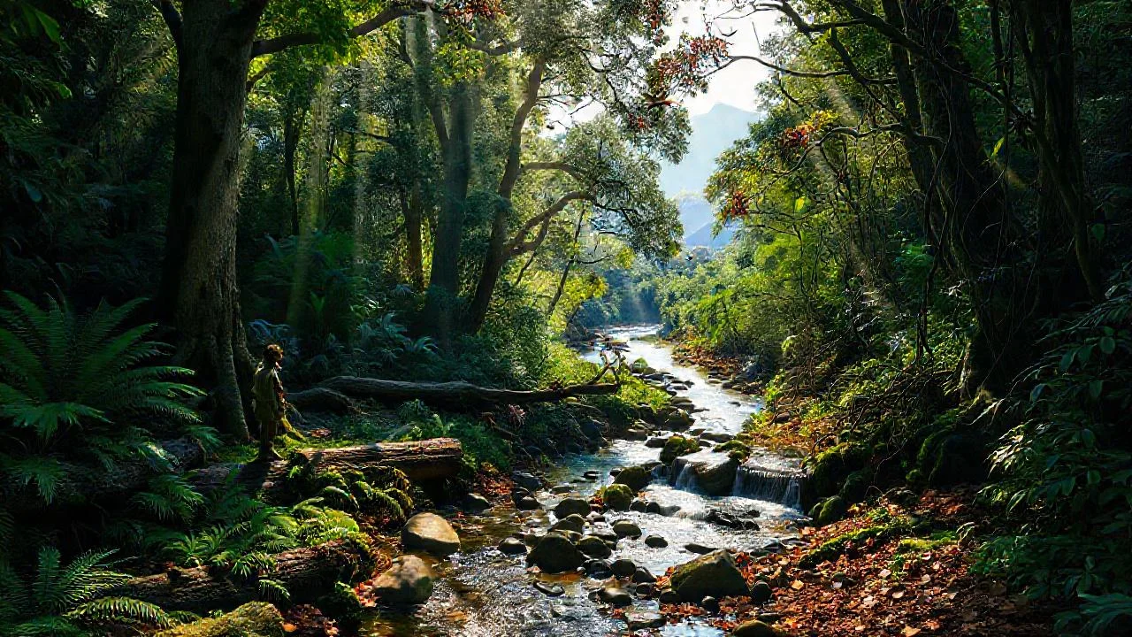 Selva exuberante, luz y vida