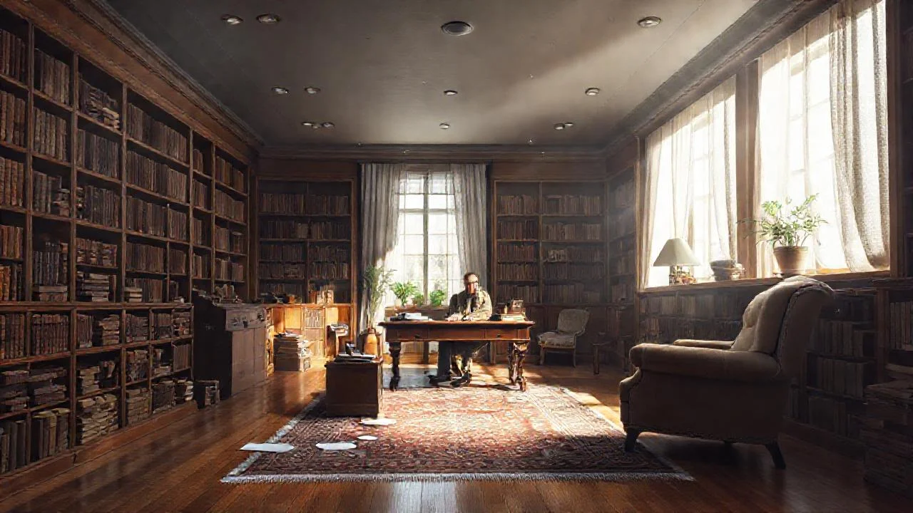 Un estudio tranquilo y contemplativo