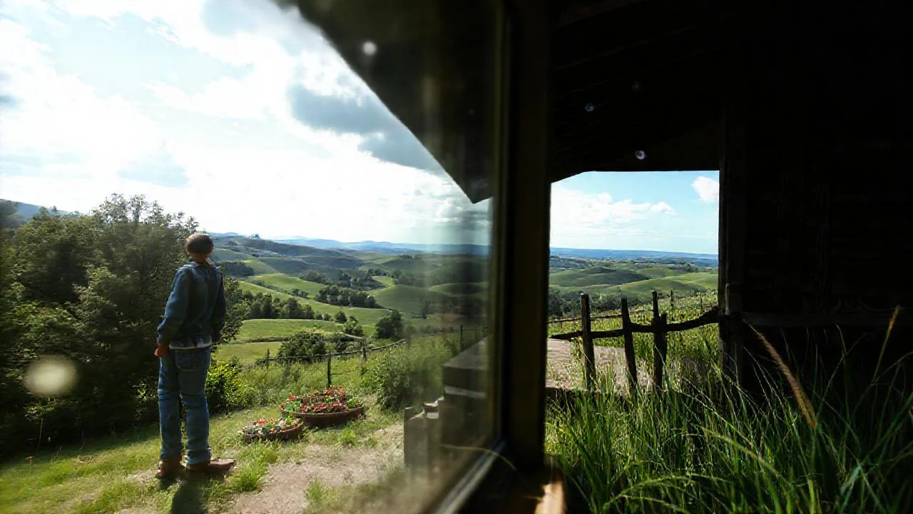 Tranquilidad rural y luz tenue