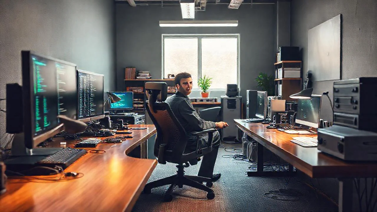 Un escritor trabaja en un espacio digital