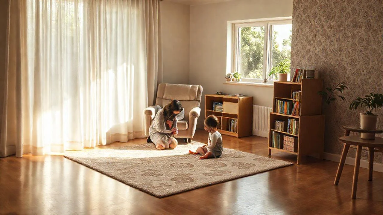 Luz suave ilumina un hogar cálido