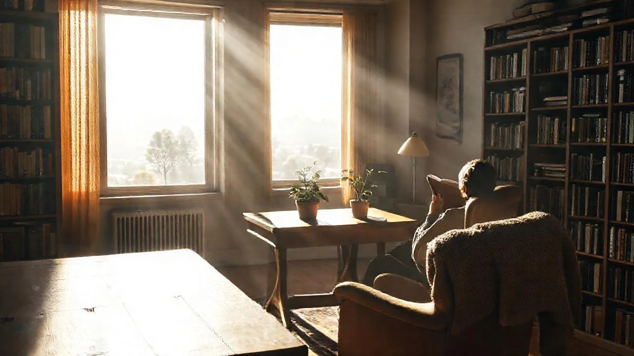 Luz y quietud en un estudio cálido