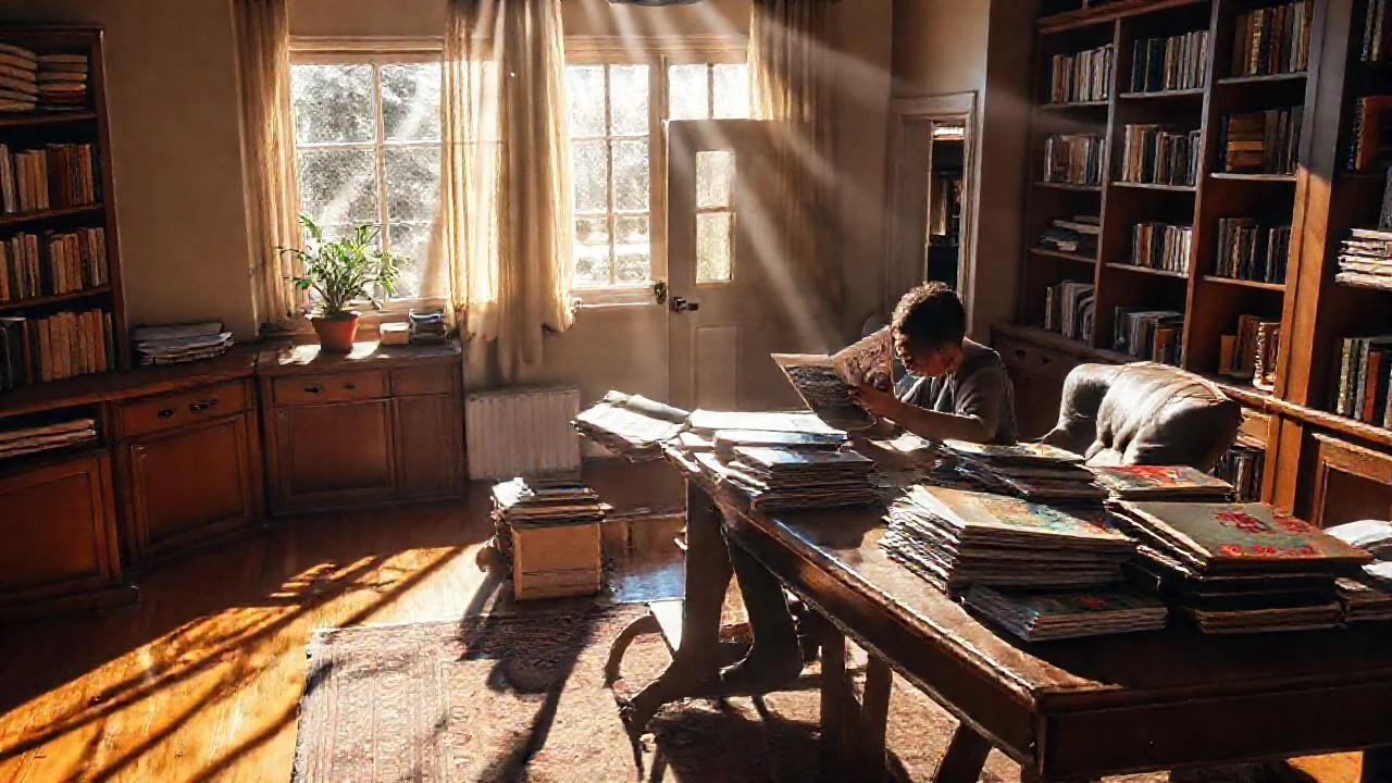 Luz cálida ilumina un espacio de lectura