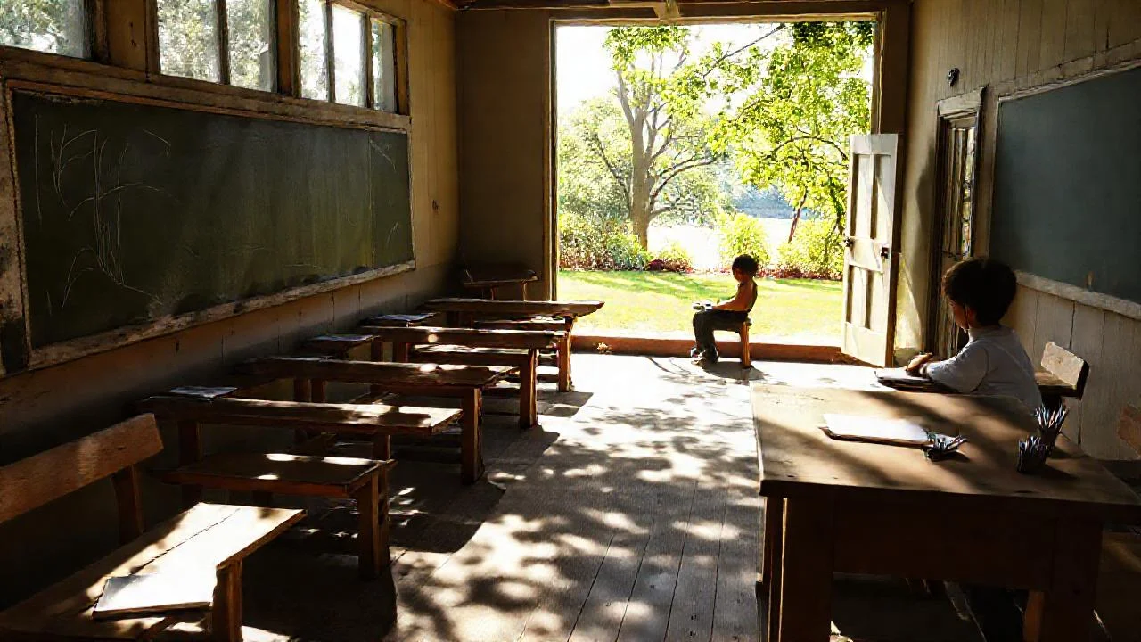 Un aula al aire libre, cálida y serena