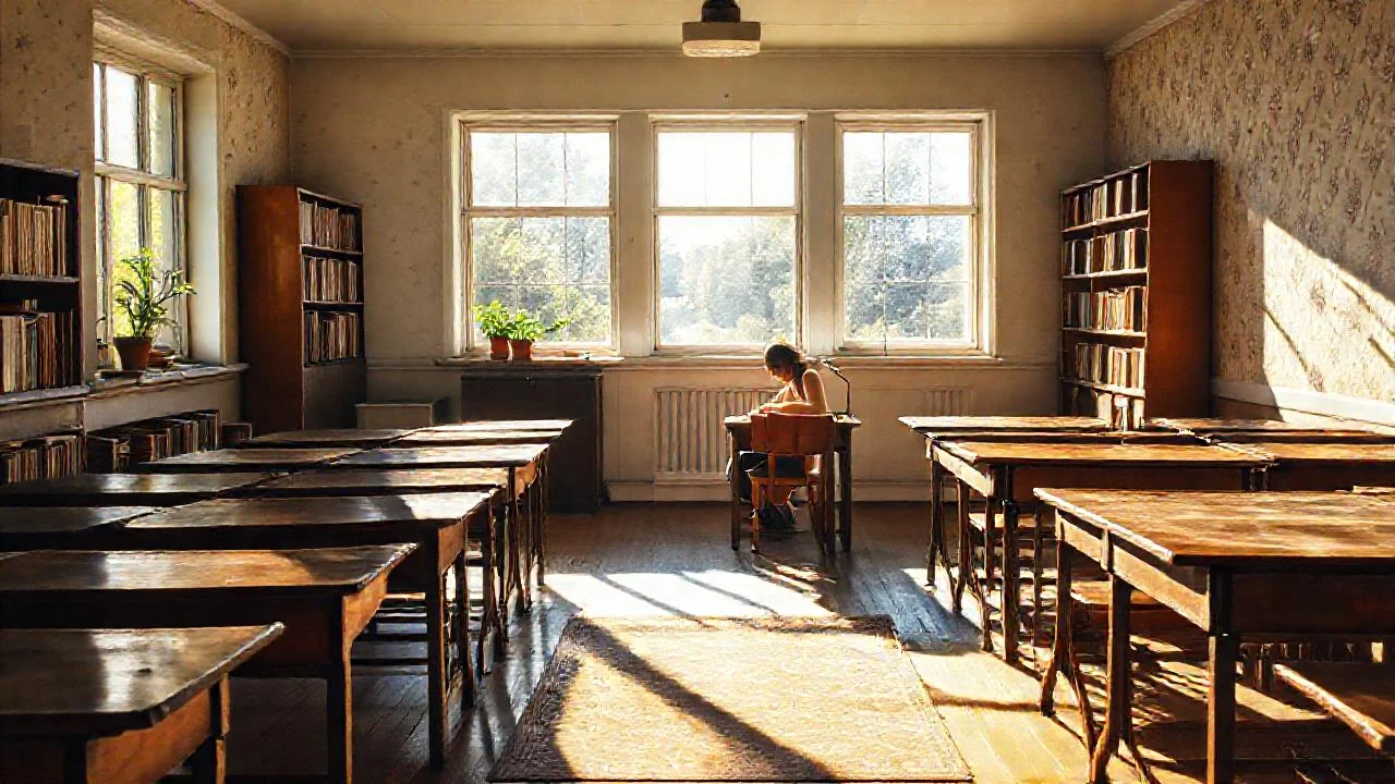 Un aula tranquila, luminosa y antigua